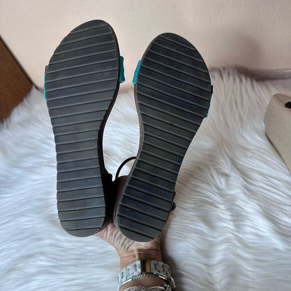 Jenny Fairy Brown & Teal Sandals Size 38 - Picture 5 of 9